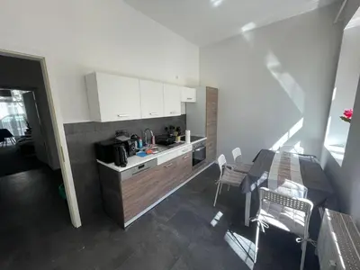 Küche/Küchenzeile in der Unterkunft Berlinhome Apartment Köpenick