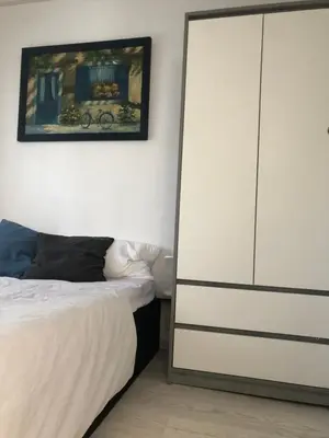 Ein Bett oder Betten in einem Zimmer der Unterkunft Ferienhaus am Netzener See
