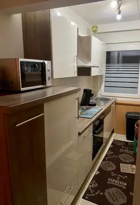 Küche/Küchenzeile in der Unterkunft Ferienhaus am Netzener See