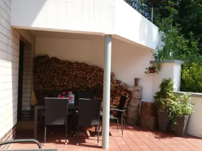 Ein Patio oder anderer Außenbereich in der Unterkunft Apartment Frohnau