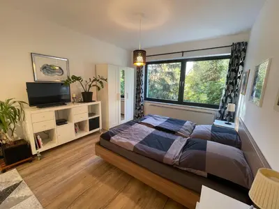 Ein Bett oder Betten in einem Zimmer der Unterkunft Apartment Frohnau