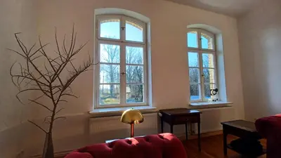 Ein Sitzbereich in der Unterkunft Zwei 