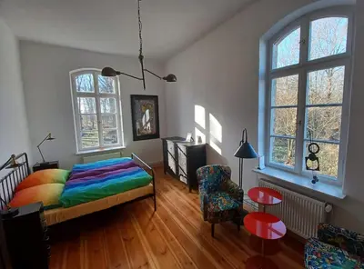 Ein Bett oder Betten in einem Zimmer der Unterkunft Zwei 