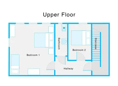 Grundriss der Unterkunft The Remise Mitte Loft, 2 BR, 2 bathrooms, living room, group & family friendly, 4- 7 Guests