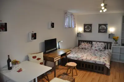Ein Bett oder Betten in einem Zimmer der Unterkunft TerraceOasisBerlinAirport