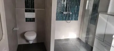 Ein Badezimmer in der Unterkunft Landhaus am Teupitzsee