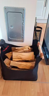 Ein Sitzbereich in der Unterkunft Ferienhuette