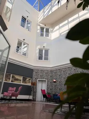 Ein Sitzbereich in der Unterkunft Schlosshotel Rheinsberg
