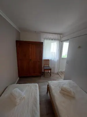 Ein Bett oder Betten in einem Zimmer der Unterkunft Ferienbungalows am Wolziger See