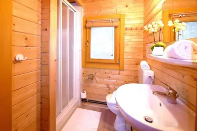 Ein Badezimmer in der Unterkunft Urlaub im Fischland Scharmützelsee