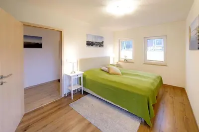 Ein Bett oder Betten in einem Zimmer der Unterkunft Urlaub im Fischland Scharmützelsee