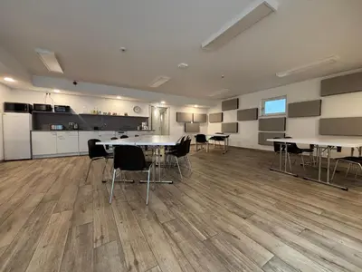 Küche/Küchenzeile in der Unterkunft Gästehaus Bernau OT Schönow