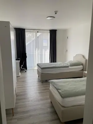 Ein Sitzbereich in der Unterkunft Gästehaus Bernau OT Schönow