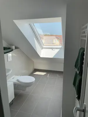 Ein Badezimmer in der Unterkunft Wohnung im Gästehaus