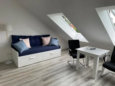 Ein Sitzbereich in der Unterkunft Wohnung im Gästehaus