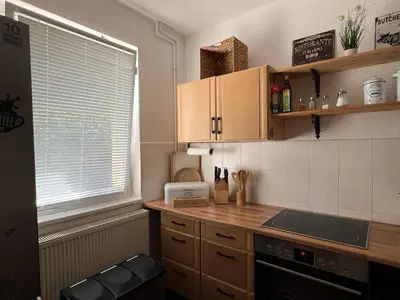 Küche/Küchenzeile in der Unterkunft Ferienwohnung Nauen Familie Renner