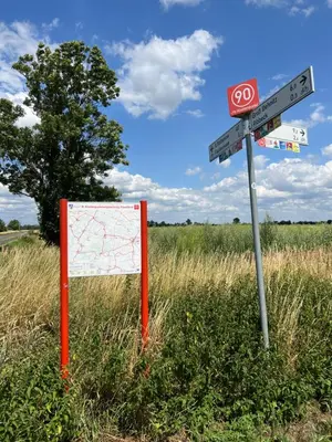 Ein Zertifikat, Auszeichnung, Logo oder anderes Dokument, das in der Unterkunft Ferienwohnung Nauen Familie Renner ausgestellt ist