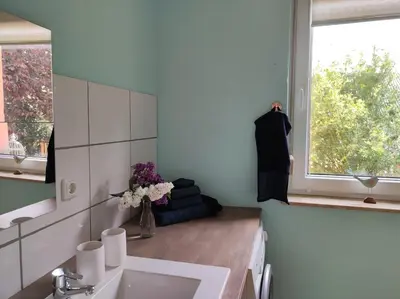 Grundriss der Unterkunft Storchennest mit eigenem Hof, Spielwiese und Terrasse
