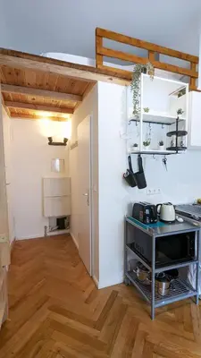 Küche/Küchenzeile in der Unterkunft Central, cozy, designed 1-BR Apt at Akazienkiez