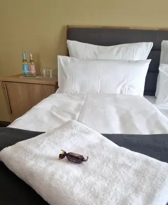 Ein Bett oder Betten in einem Zimmer der Unterkunft Hotel Rhin Inn
