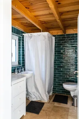 Ein Badezimmer in der Unterkunft Ferienhaus Gartenglück
