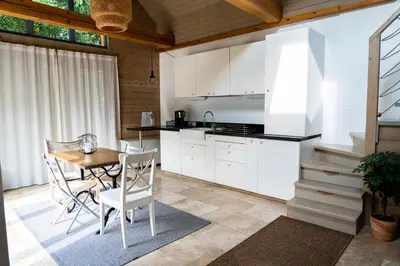 Küche/Küchenzeile in der Unterkunft Ferienhaus Gartenglück