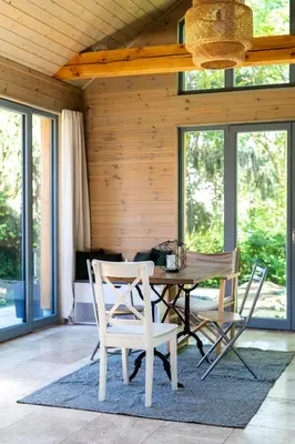 Ein Patio oder anderer Außenbereich in der Unterkunft Ferienhaus Gartenglück