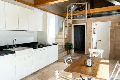 Küche/Küchenzeile in der Unterkunft Ferienhaus Gartenglück