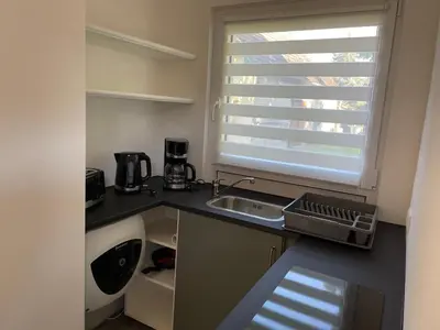 Küche/Küchenzeile in der Unterkunft Ferienhaus Jonscher