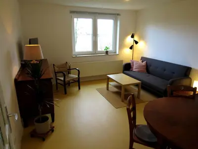 Ein Sitzbereich in der Unterkunft Ferienwohnung Butterbirne