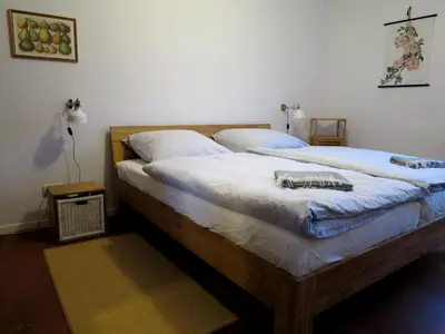 Ein Bett oder Betten in einem Zimmer der Unterkunft Ferienwohnung Butterbirne