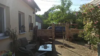 Ein Garten an der Unterkunft Finki's Ferienwohnungen