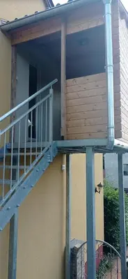Ein Balkon oder eine Terrasse in der Unterkunft FeWo16