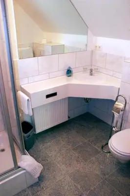 Ein Badezimmer in der Unterkunft Pension Sanssouci