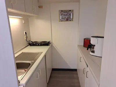 Küche/Küchenzeile in der Unterkunft Apartment Kastanienallee Rosenthal