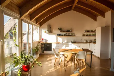 Ein Sitzbereich in der Unterkunft Penthouse + 2 balconies & terrace