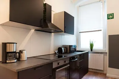 Küche/Küchenzeile in der Unterkunft Modern 2 Bedroom Apartment in Berlin Schöneberg