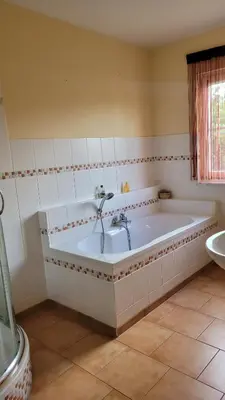 Ein Badezimmer in der Unterkunft Traudis Ferienwohnung