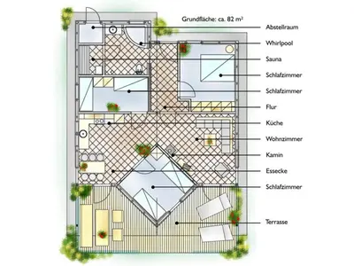 Grundriss der Unterkunft Feriendorf Klosterheide