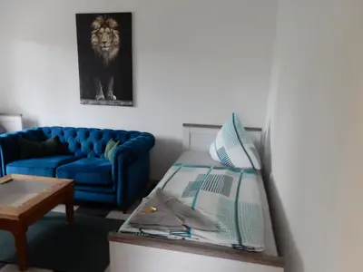 Ein Sitzbereich in der Unterkunft Feriengäste und Monteure in der Nähe von Berlin