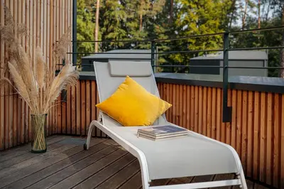 Ein Balkon oder eine Terrasse in der Unterkunft Haus 1 - ELF AM SEE