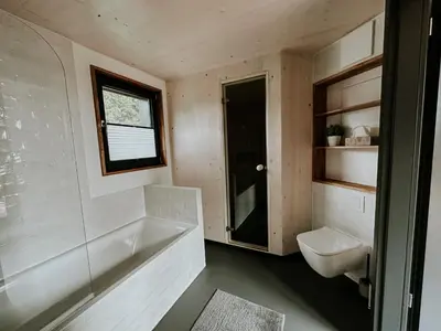 Ein Badezimmer in der Unterkunft Haus 1 - ELF AM SEE