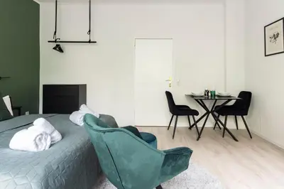 Ein Sitzbereich in der Unterkunft Central Design Apartments at Ku´Damm