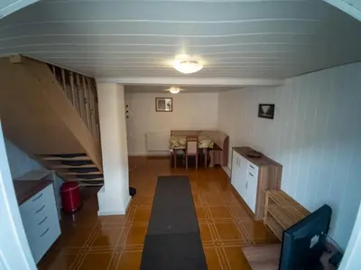 Ein Sitzbereich in der Unterkunft Spreewälder Schwalbenhof - Ferienwohnung 