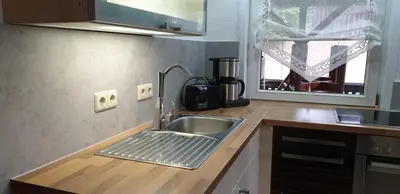 Küche/Küchenzeile in der Unterkunft ferienhaus-am-scharmützelsee