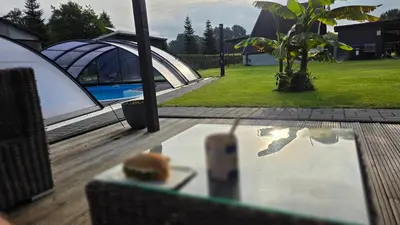 Der Swimmingpool an oder in der Nähe von ferienhaus-am-scharmützelsee
