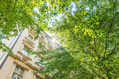 Das Gebäude in dem sich die Ferienwohnung befindet