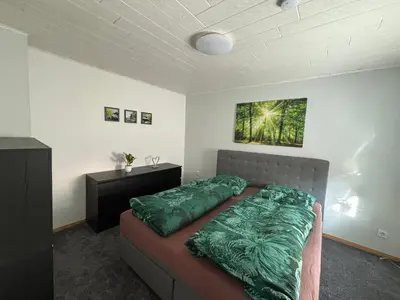 Ein Bett oder Betten in einem Zimmer der Unterkunft Haus am Finowkanal