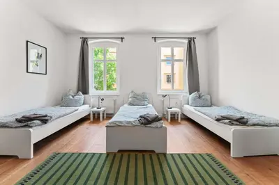 Ein Bett oder Betten in einem Zimmer der Unterkunft Nice Apartment in Eberswalde
