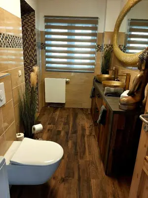 Ein Badezimmer in der Unterkunft Haus Waldblick